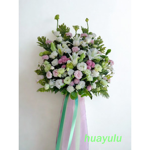  高架花藍(個) ~弔唁花柱 追思花籃 台北花店